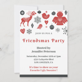 Invitaciones Friendsmas Navidad Nórdica