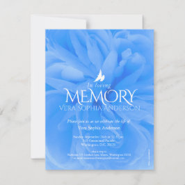 Invitaciones funerarias al rosa azul