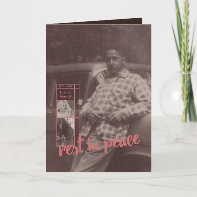 invitaciones funerarias de descanso en paz (Anverso)