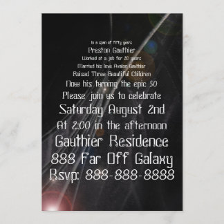 Invitaciones Geeky galácticas épicas del