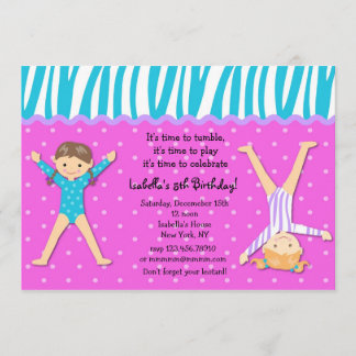 Invitaciones gimnásticas de la fiesta de