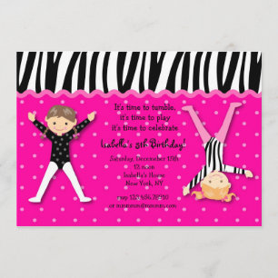 Invitaciones gimnásticas de la fiesta de