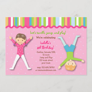 Invitaciones gimnásticas de la fiesta de
