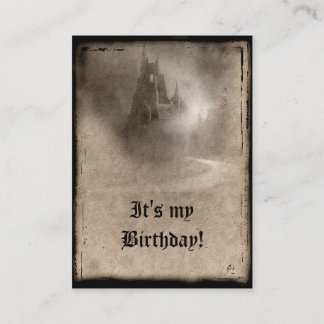Invitaciones góticas de cumpleaños a Dark Castle