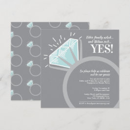 Invitaciones gráficas del anillo de diamantes de l