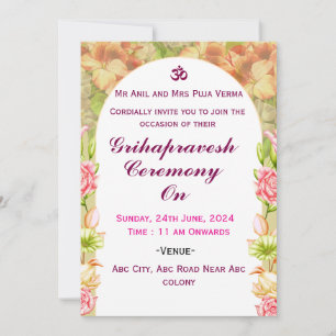 Invitaciones Grihapravesh