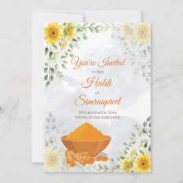 Invitaciones Haldi y Haldi invitan a Holud