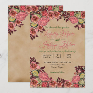 Invitaciones hermosas de la boda del Victorian