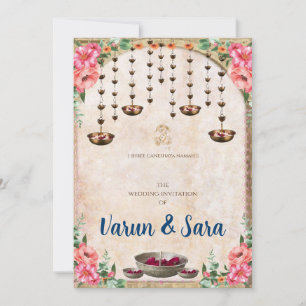 Invitaciones hindúes para bodas e invitaciones ind