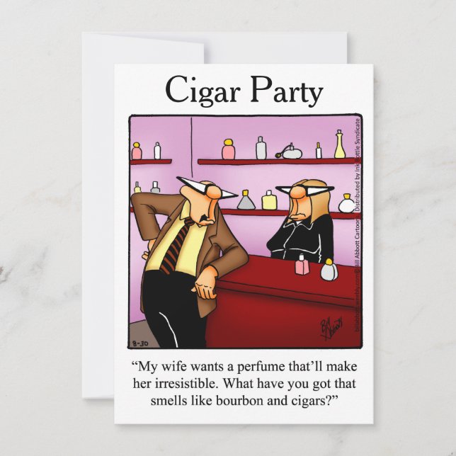 Invitaciones humorísticas del Fiesta del cigarro (Anverso)