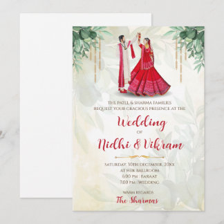 Invitaciones indias y tarjetas de boda hindúes
