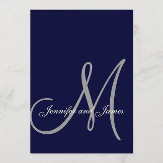 Invitaciones iniciales a la boda del Crema Azul de