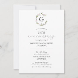 Invitaciones iniciales al 25º aniversario del Boda