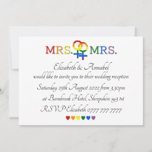 Invitaciones - Invitación de boda de Sra. y Sra.
