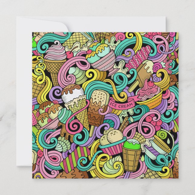 Invitaciones irresistibles de fiesta a Cream Ice (Anverso)