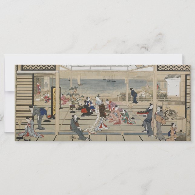 Invitaciones japonesas del arte de Utamaro (Anverso)