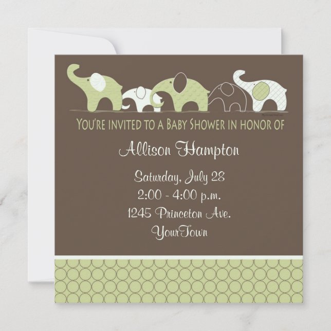 Invitaciones juguetonas de Baby Shower del (Anverso)