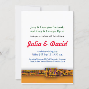 Invitaciones Kente Serie 2.