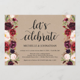 Invitaciones Kraft para Recepción de Boda Fugada c