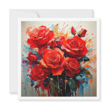 Invitaciones - La Obra de Arte de las Rosas Rojas