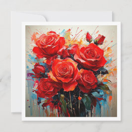 Invitaciones - La obra de arte de las rosas rojas