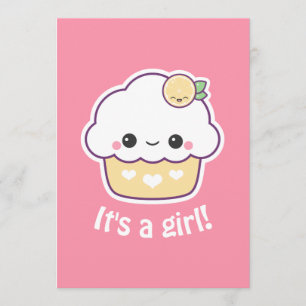 Invitaciones lindas de Baby Shower de la magdalena