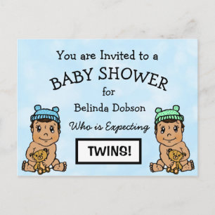 Invitaciones lindas de HispanicTwins Baby Shower