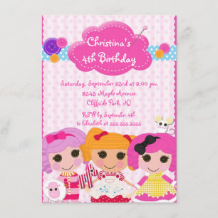 Invitaciones lindas de la fiesta de cumpleaños de