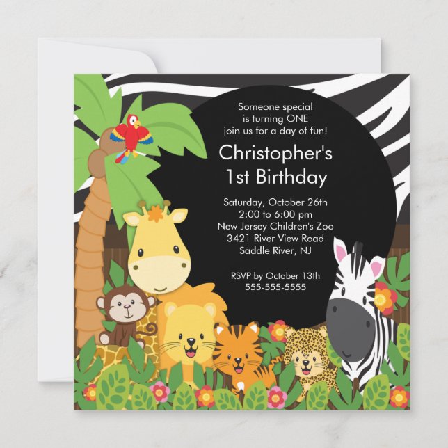 Invitaciones lindas de la fiesta de cumpleaños de (Anverso)