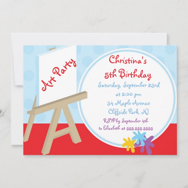 Invitaciones lindas del cumpleaños del fiesta del (Anverso)