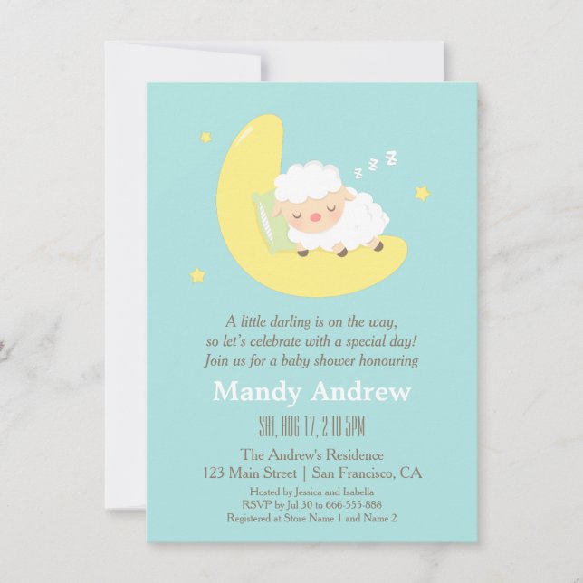 Invitaciones lindas del fiesta de Baby Shower del (Anverso)