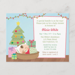 Invitaciones lindas para baby shower de Navidad co