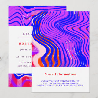 Invitaciones lineales de pasión pastel minimalista