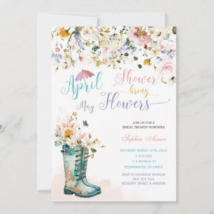 Invitaciones Lluvias de Abril Flores de Mayo