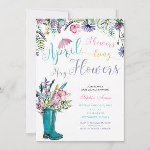 Invitaciones Lluvias De Abril Flores De Mayo