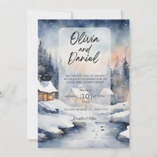 Invitaciones mágicas a la boda de invierno