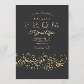 Invitaciones magníficas de un baile de fin de