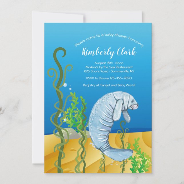 Invitaciones Manatee (Anverso)