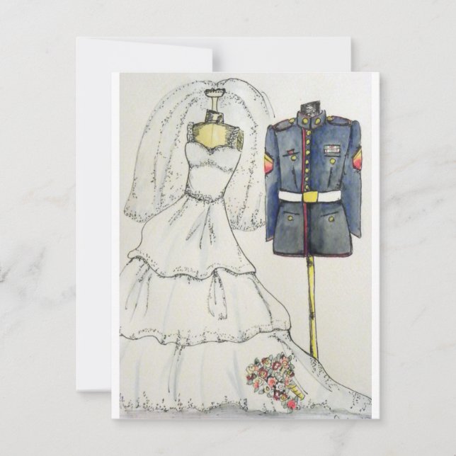 Invitaciones marinas de la boda de los E.E.U.U. (Anverso)