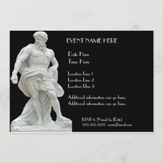 Invitaciones masculinas de la estatua