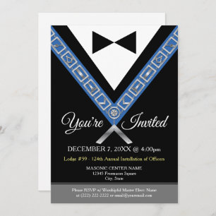 Invitaciones masónicas de Tuxedo   Joyas masones