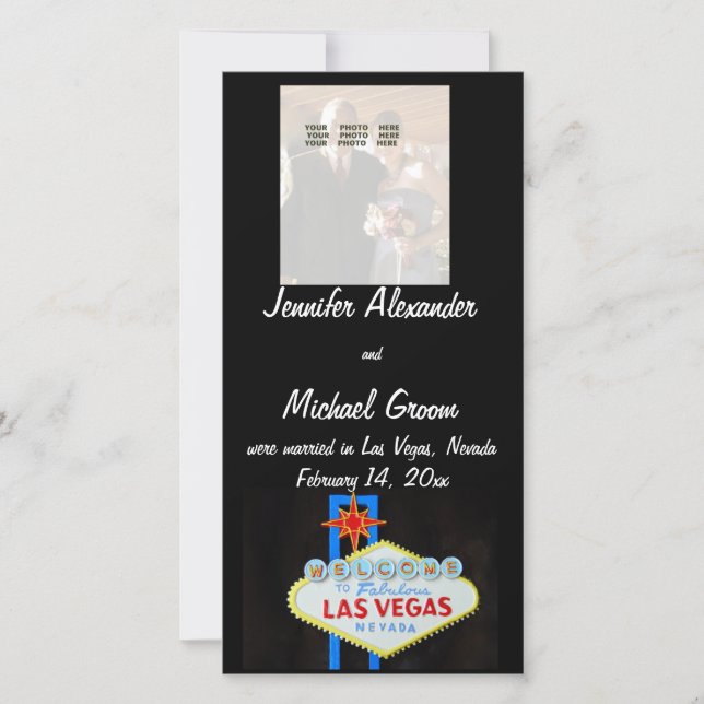Invitaciones matrimoniales de Las Vegas (Anverso)