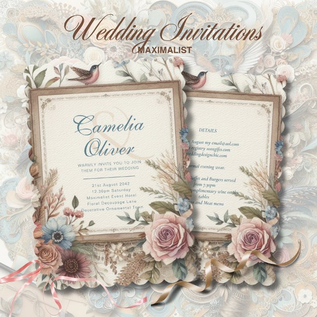 Invitaciones maximalistas de matrimonio ocupadas d (Subido por el creador)
