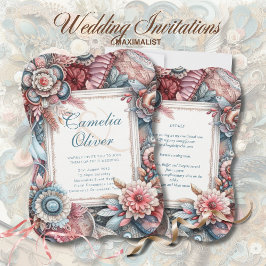 Invitaciones maximalistas de matrimonio ocupadas d