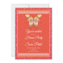 Invitaciones Mendhi y Henna Fiesta Mehendi invita