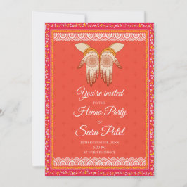 Invitaciones Mendhi y Henna Fiesta Mehendi invita
