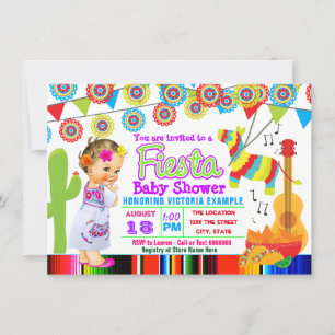 Invitaciones mexicanas a la ducha de bebé Fiesta