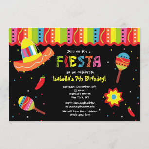 Invitaciones mexicanas de la fiesta de cumpleaños