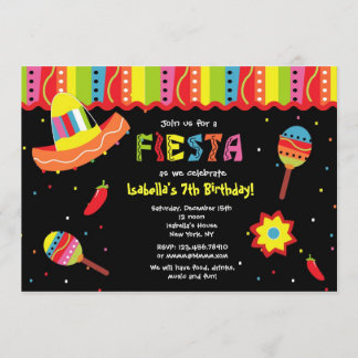 Invitaciones mexicanas de la fiesta de cumpleaños