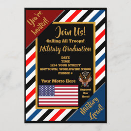 Invitaciones militares de Personalizable completo